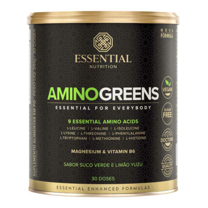 Amino Greens 240g Limão Yuzu Essential Nutrition