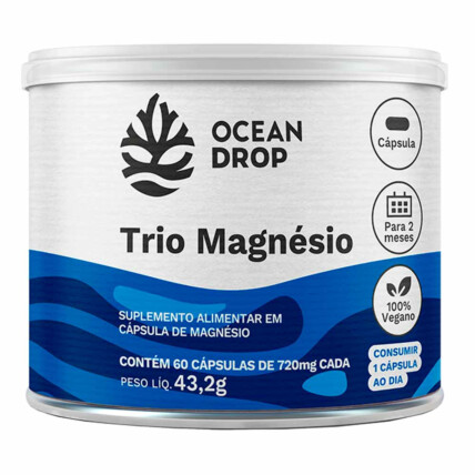 Trio Magnesio 60 Caps Ocean Drop