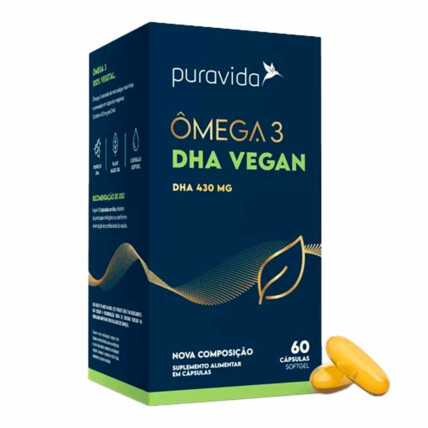 OMEGA 3 DHA VEGAN 60CAPS PURAVIDA