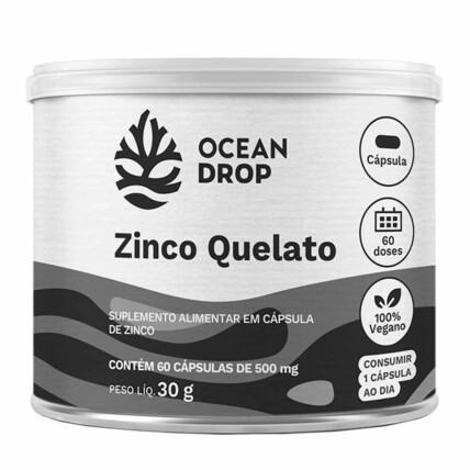 Zinco Quelato 60 Caps 500mg Ocean Drop